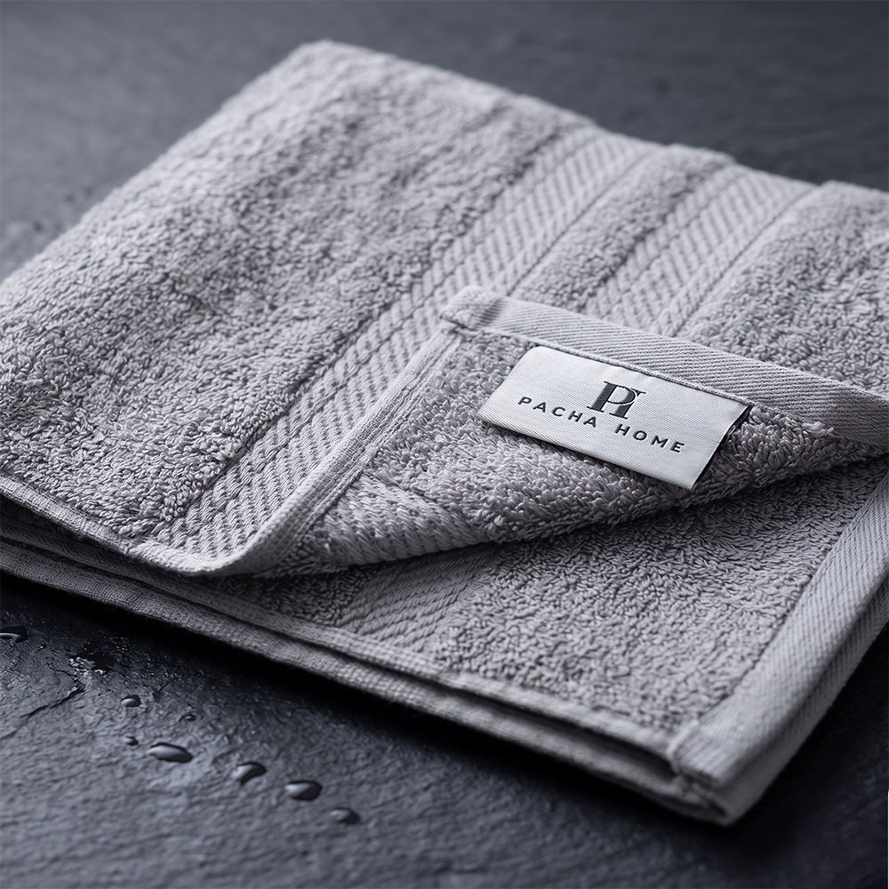 Pacha home Braid Bamboo Cotton Towel