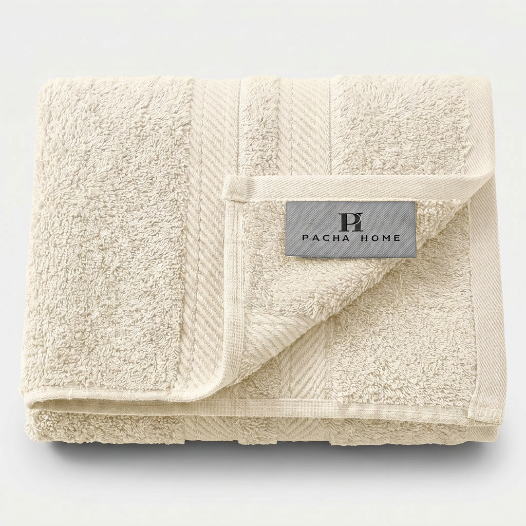 Pacha home Braid Bamboo Cotton Towel