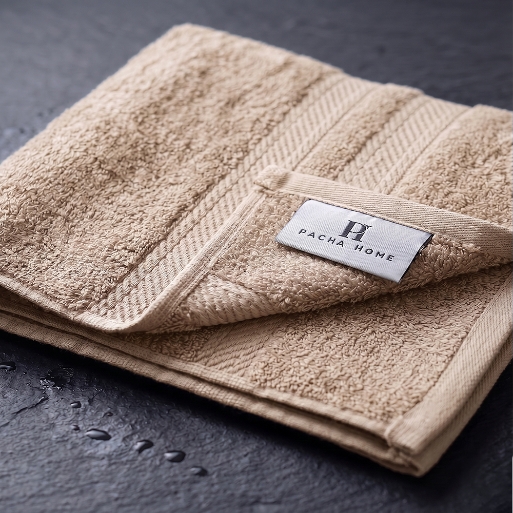 Pacha home Braid Bamboo Cotton Towel