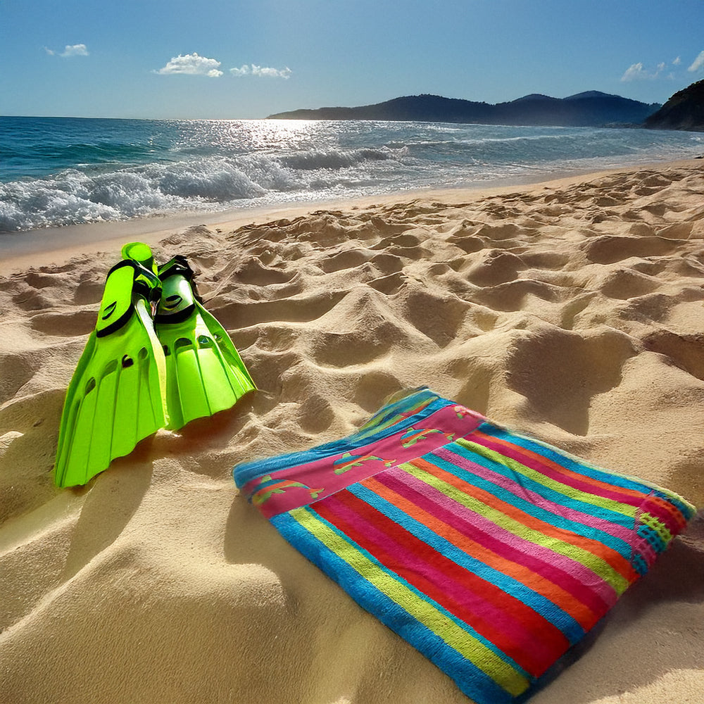 Pacha Home multicolor Cotton Beach towel - Size 95 x 175 cm