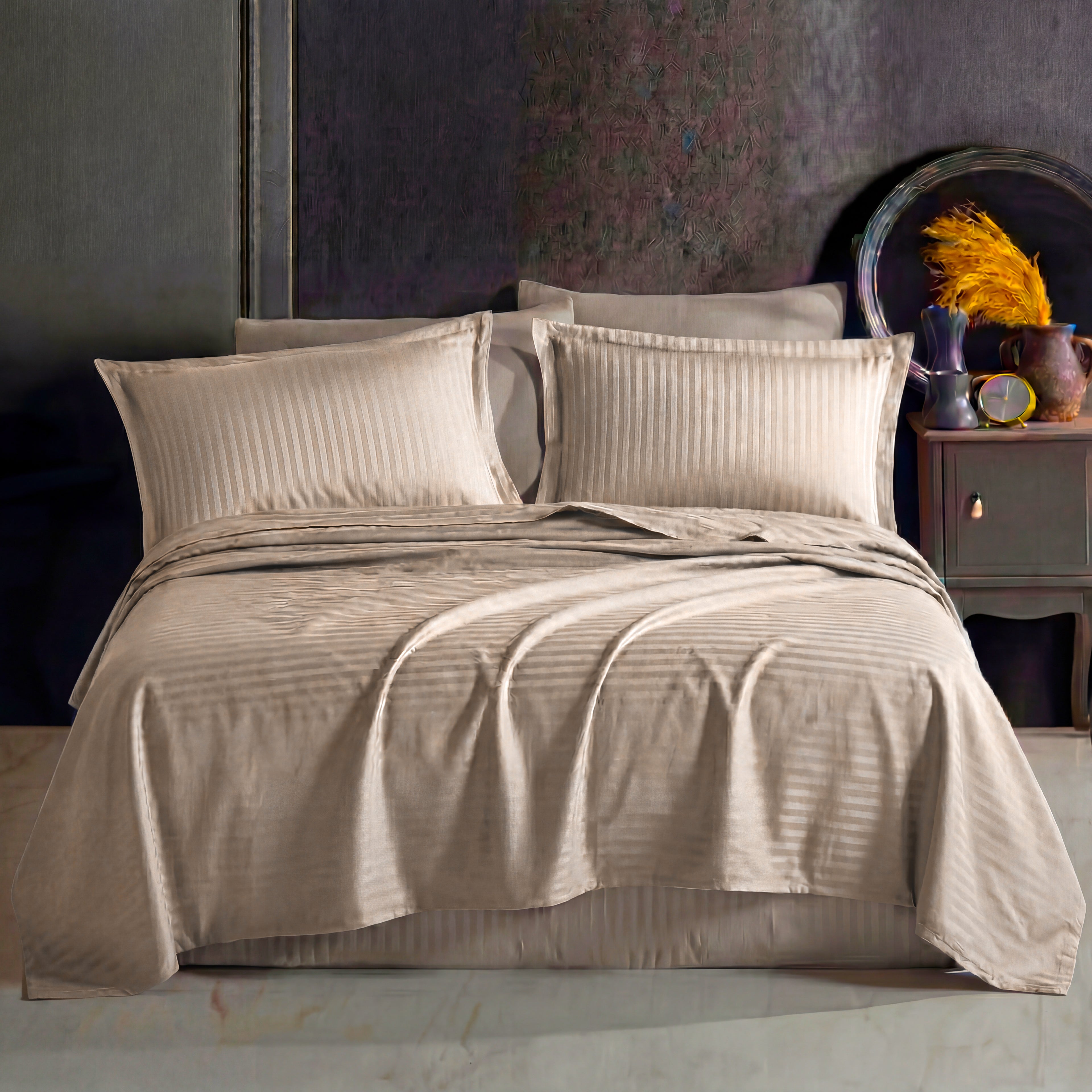 PACHA HOME SET STRIPES BED SHEETS