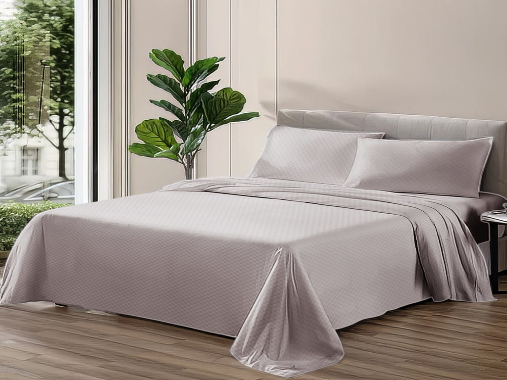 PACHA HOME Embossed Bed Sheet Set Flat Model ESMF