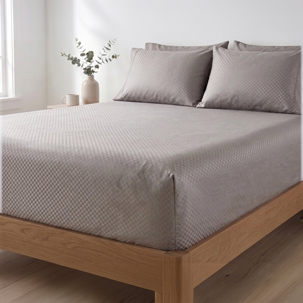 PACHA HOME Embossed Fitted Bed Sheet Model EFMF