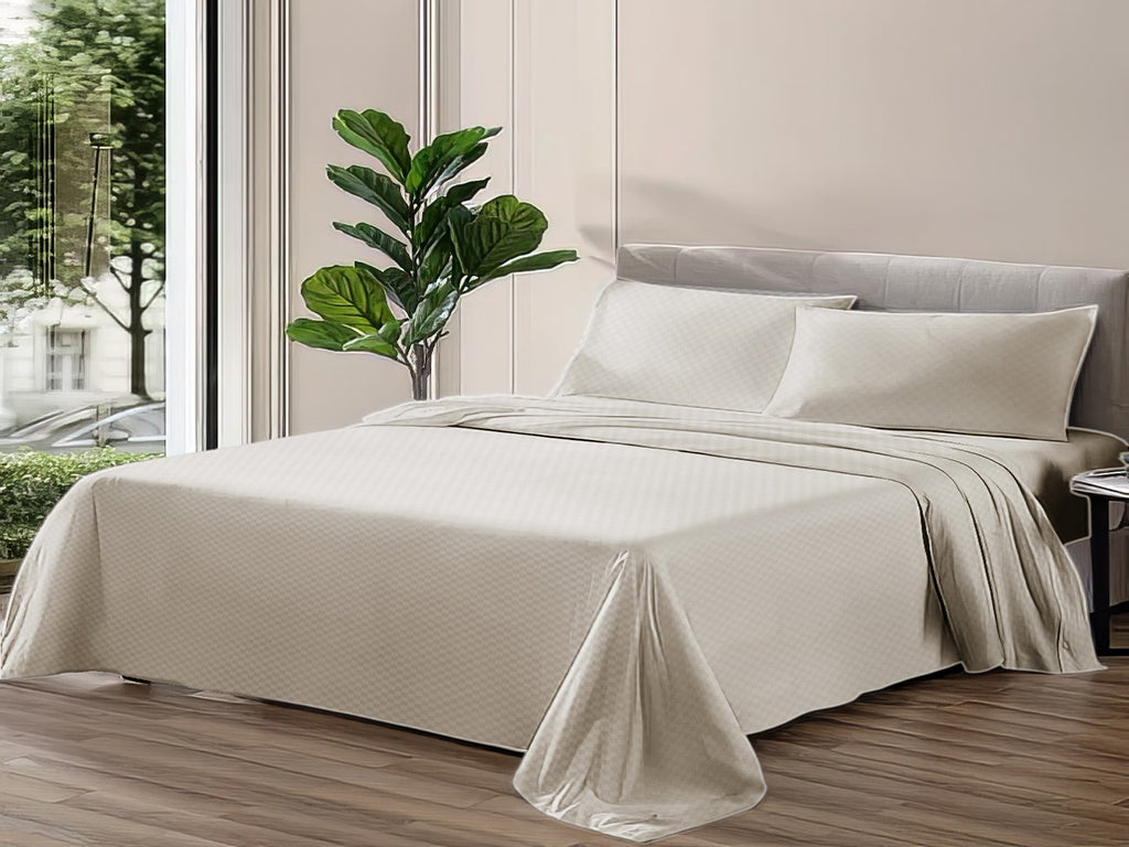 PACHA HOME Embossed Bed Sheet Set Flat Model ESMF