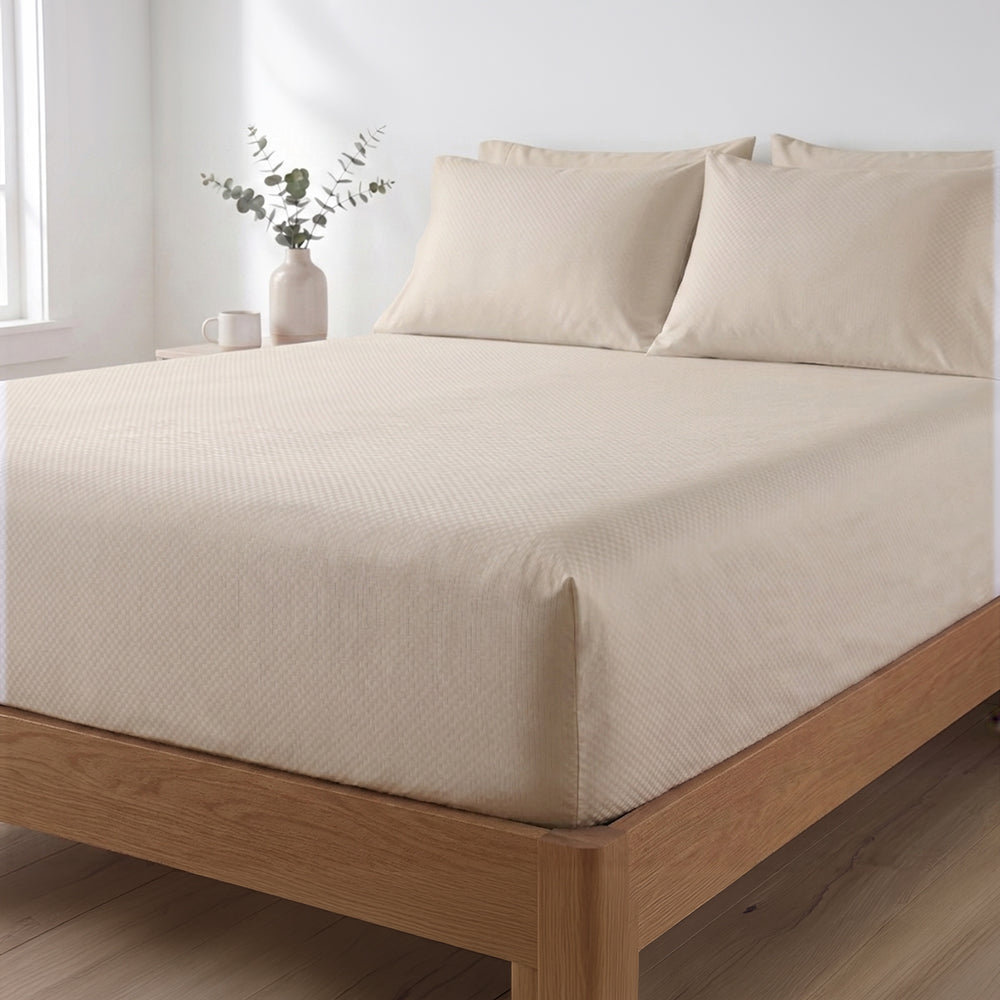 PACHA HOME Embossed Fitted Bed Sheet Model EFMF