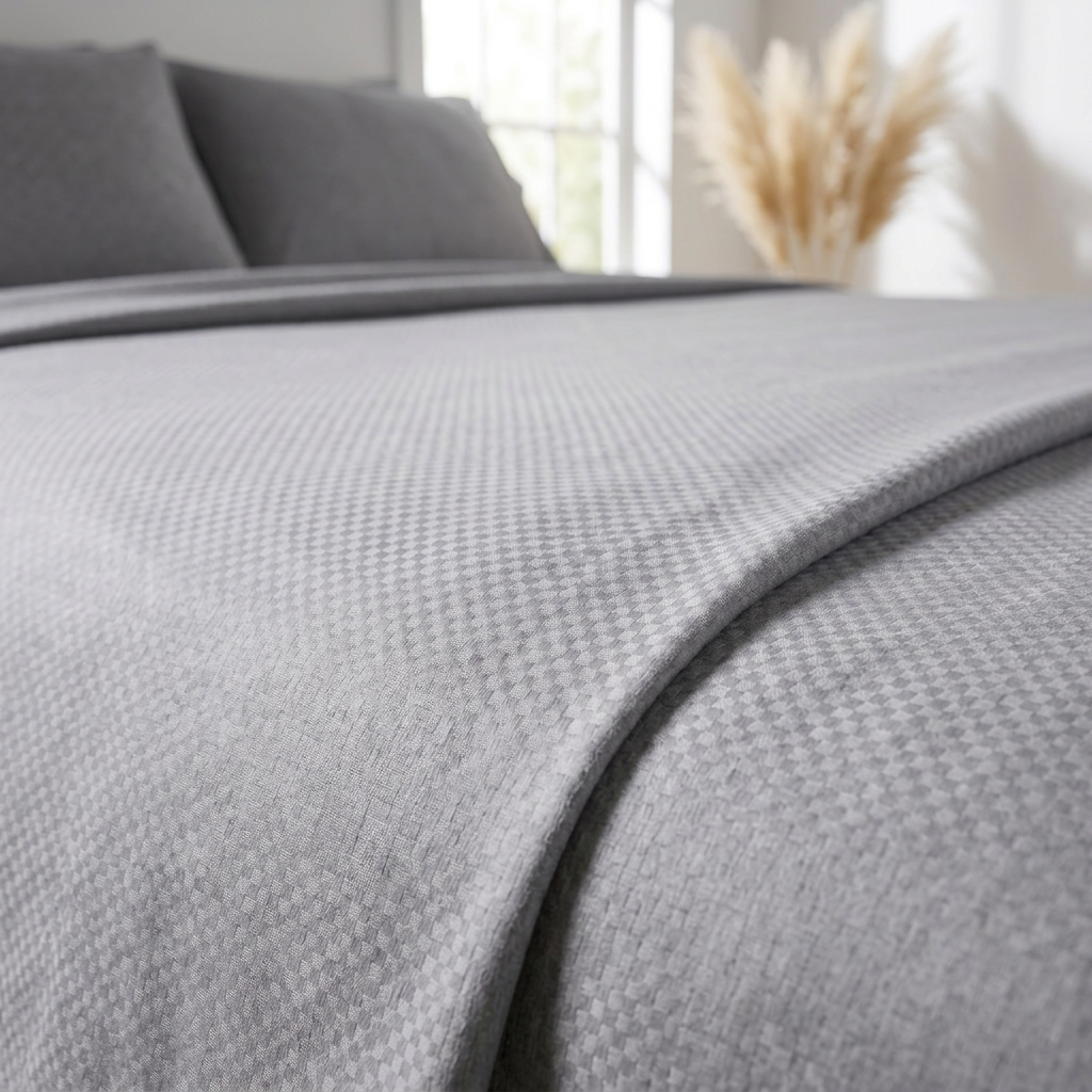 Pacha Home Embossed Solid  Bed Sheet Flat Set Model ESMF