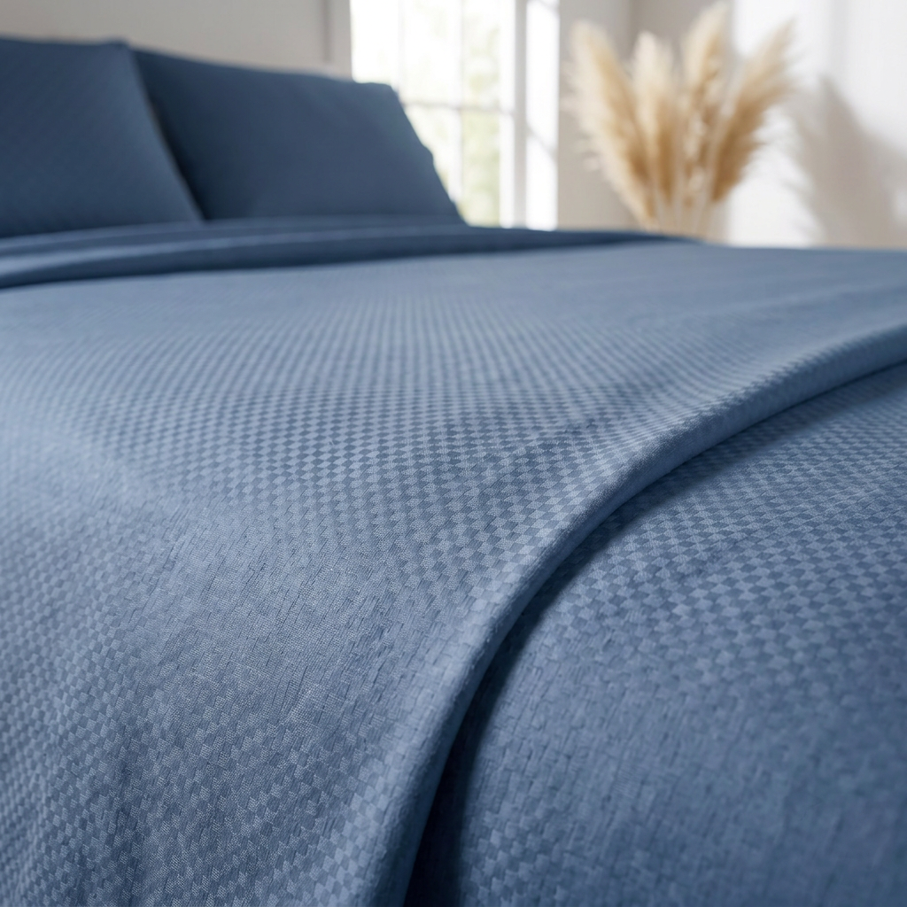 Pacha Home Embossed Solid  Bed Sheet Flat Set Model ESMF