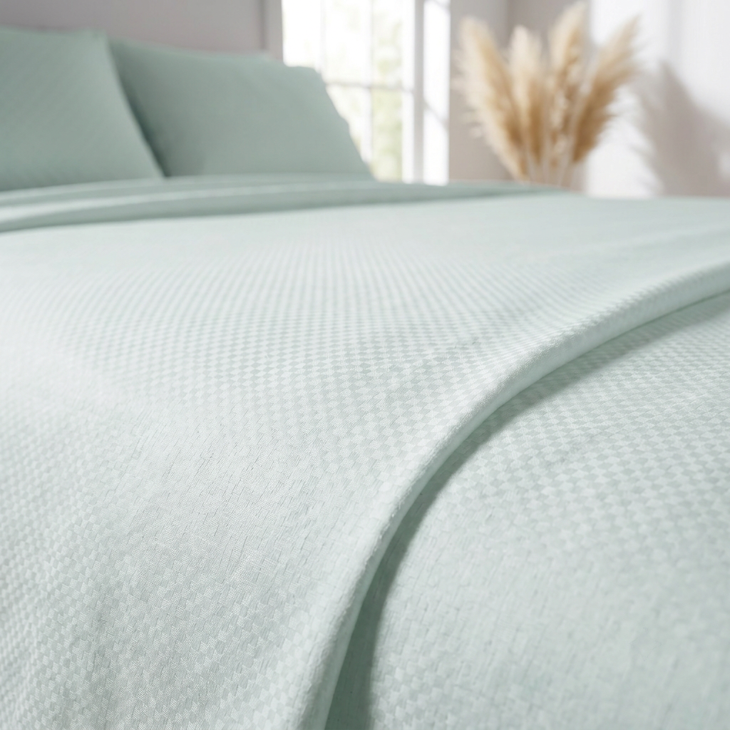 Pacha Home Embossed Solid  Bed Sheet Flat Set Model ESMF