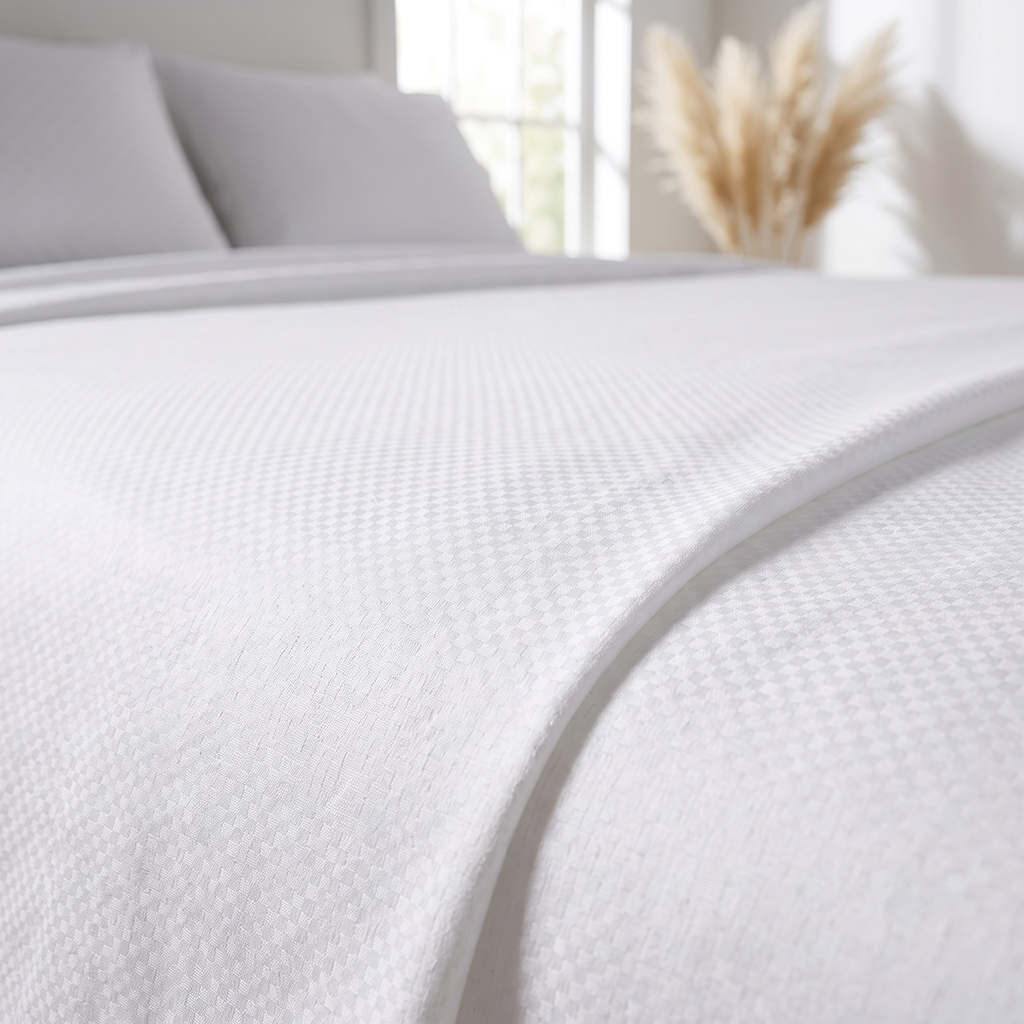 Pacha Home Embossed Solid  Bed Sheet Flat Set Model ESMF