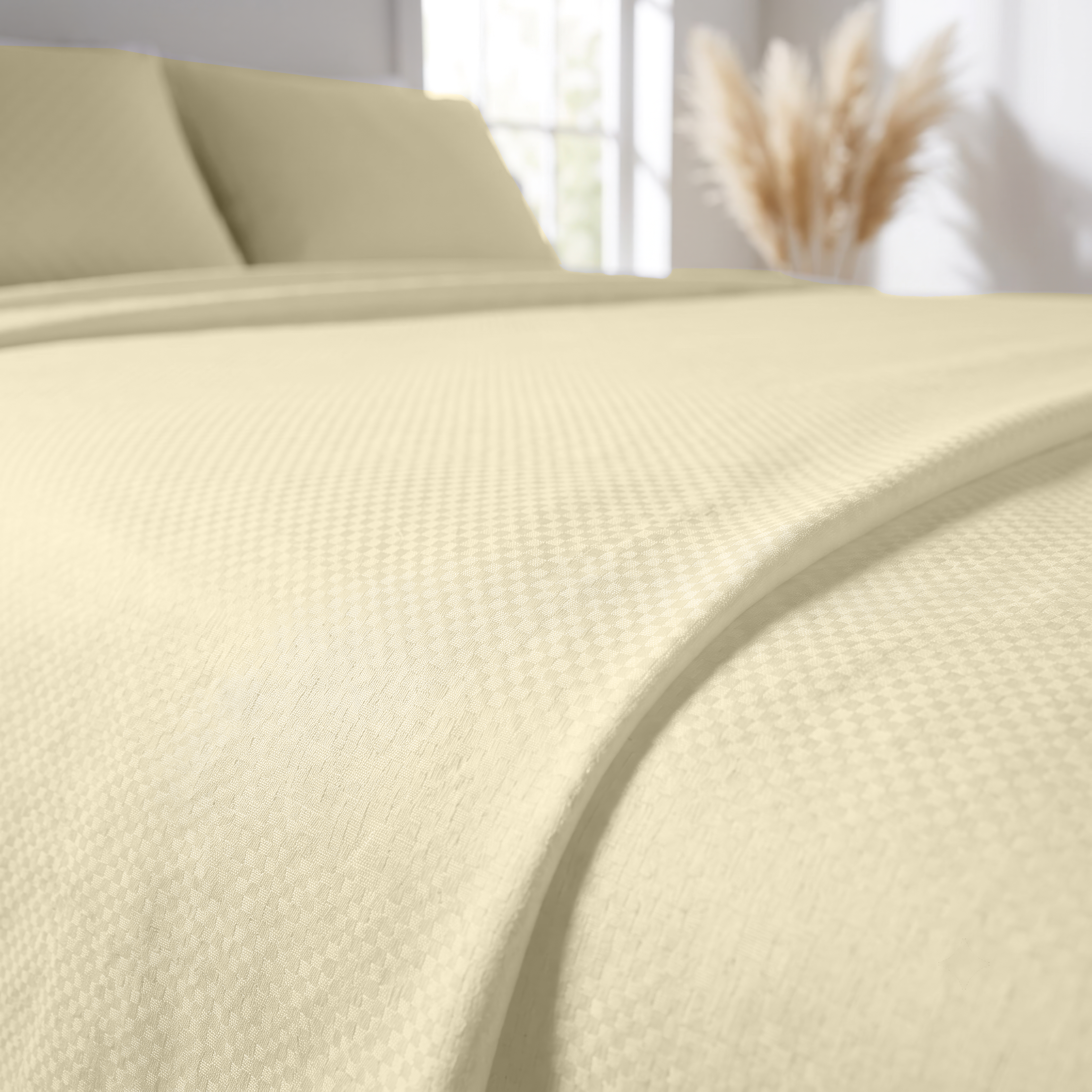 Pacha Home Embossed Solid  Bed Sheet Flat Set Model ESMF