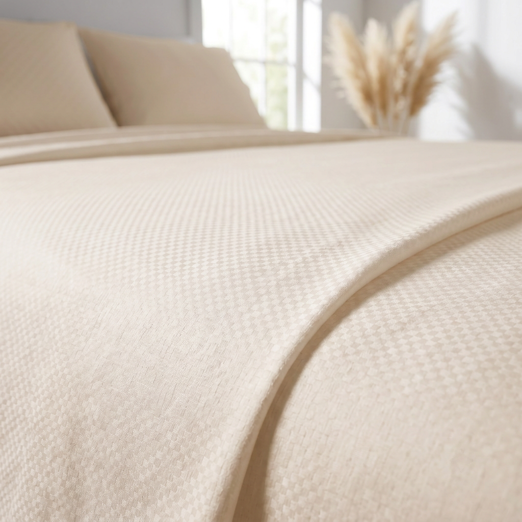 Pacha Home Embossed Solid  Bed Sheet Flat Set Model ESMF