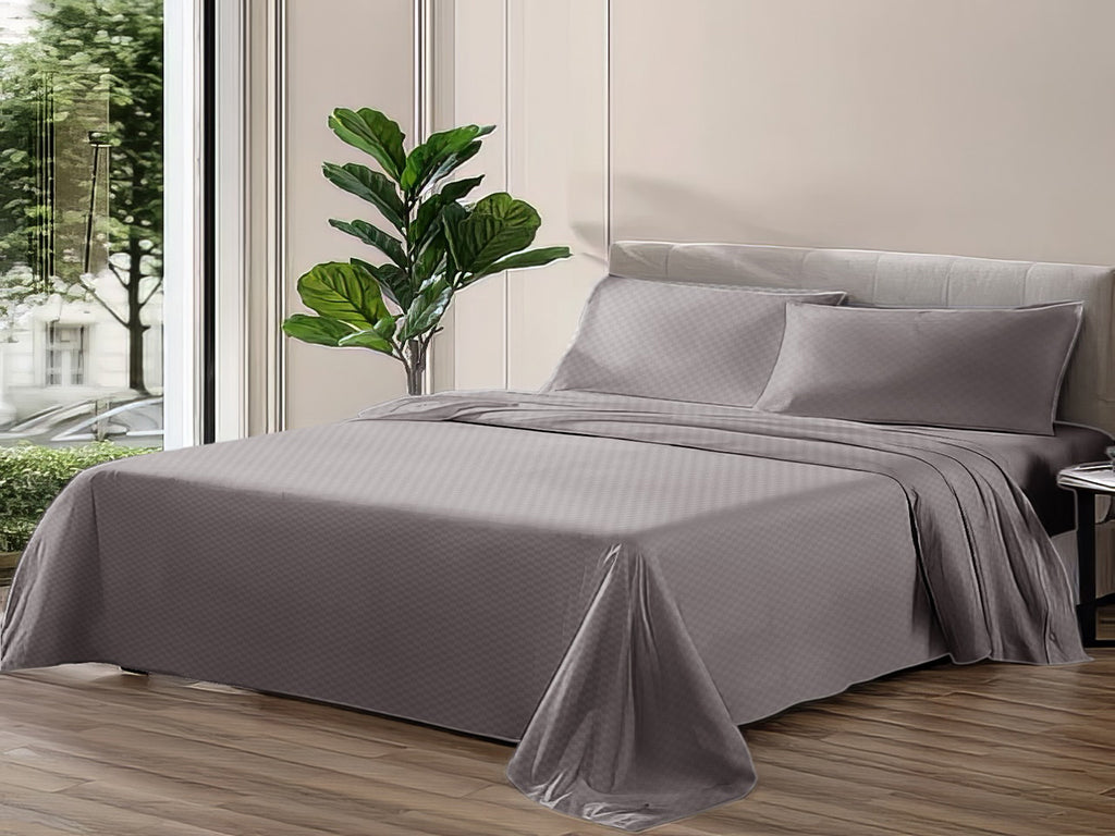 PACHA HOME Embossed Bed Sheet Set Flat Model ESMF