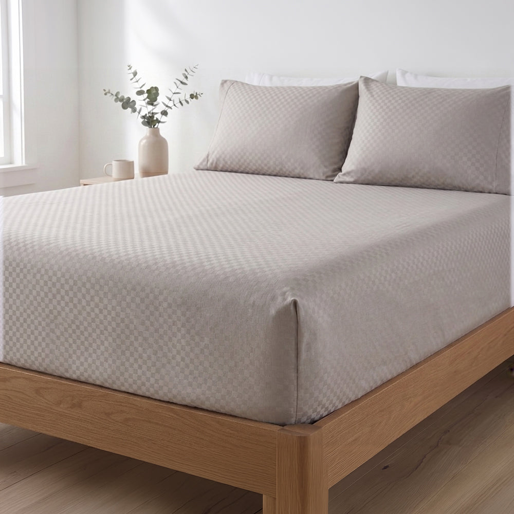 PACHA HOME Embossed Fitted Bed Sheet Model EFMF