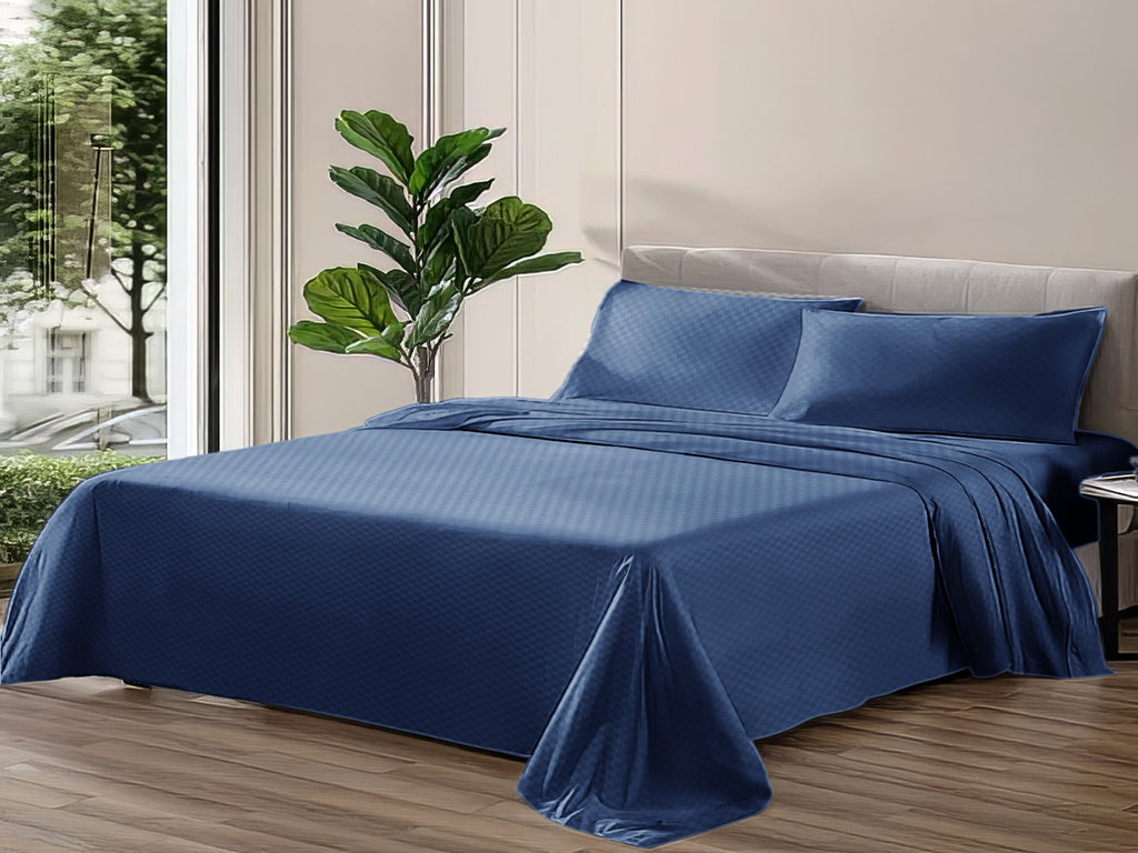 PACHA HOME Embossed Bed Sheet Set Flat Model ESMF