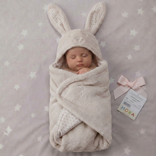 Mora Baby Pompon Rabbit Blanket Model P88
