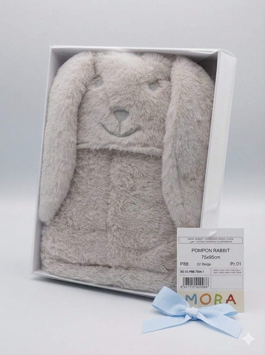 Mora Baby Pompon Rabbit Blanket Model P88