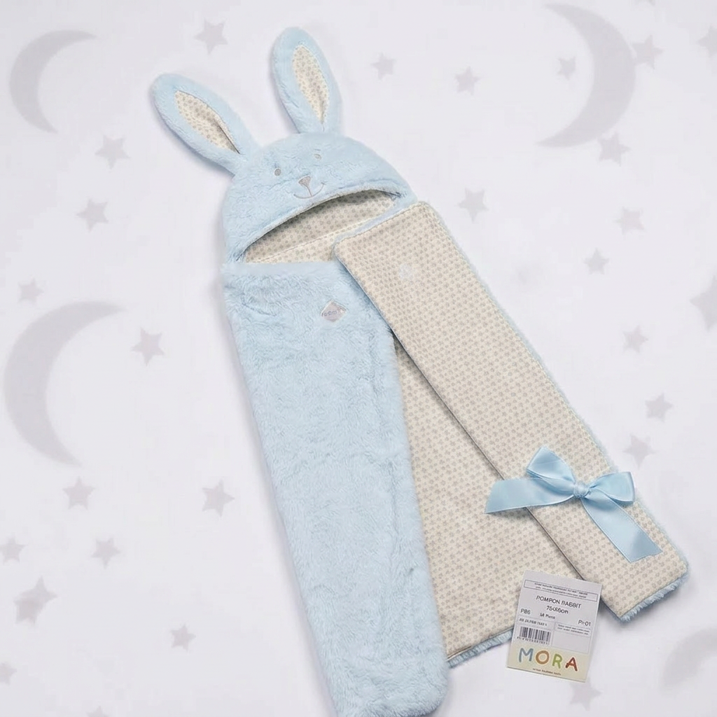 Mora Baby Pompon Rabbit Blanket Model P88