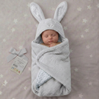 Mora Baby Pompon Rabbit Blanket Model P88