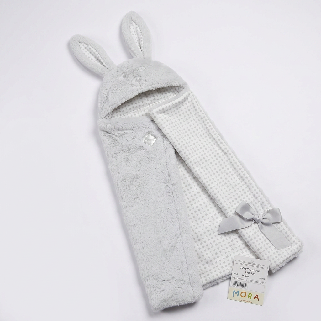 Mora Baby Pompon Rabbit Blanket Model P88