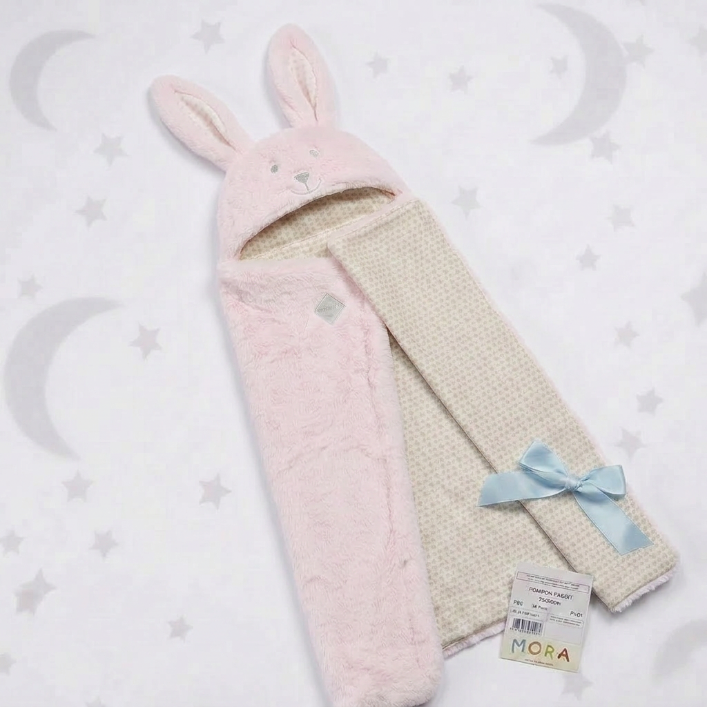 Mora Baby Pompon Rabbit Blanket Model P88