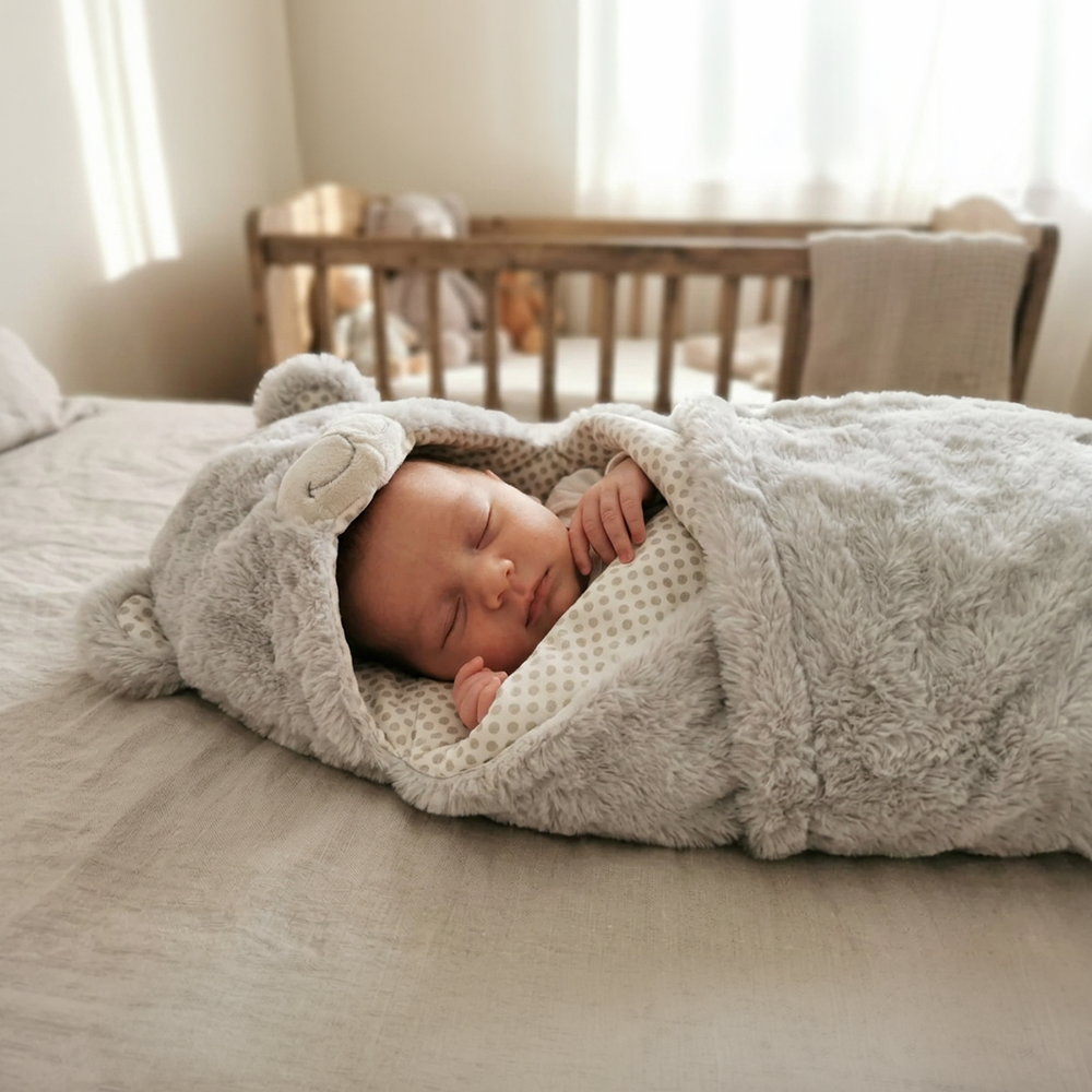 Mora Baby Pompon Bear Blanket Model P86