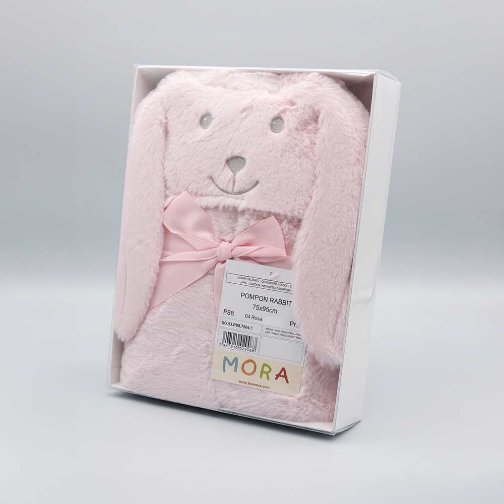 Mora Baby Pompon Rabbit Blanket Model P88