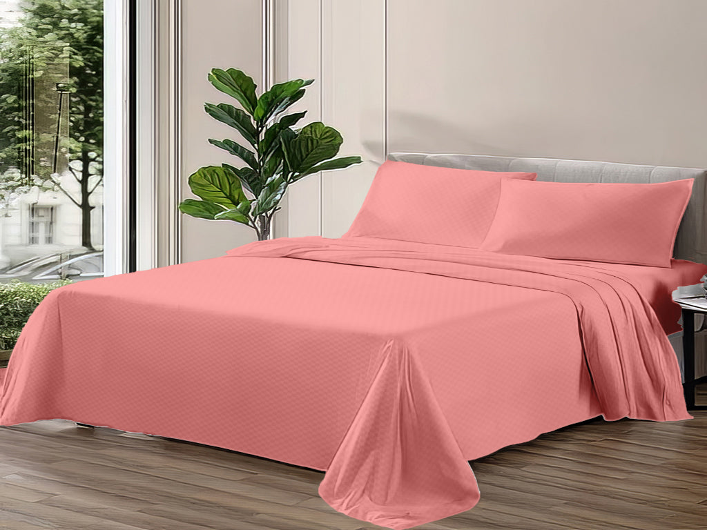 PACHA HOME Embossed Bed Sheet Set Flat Model ESMF