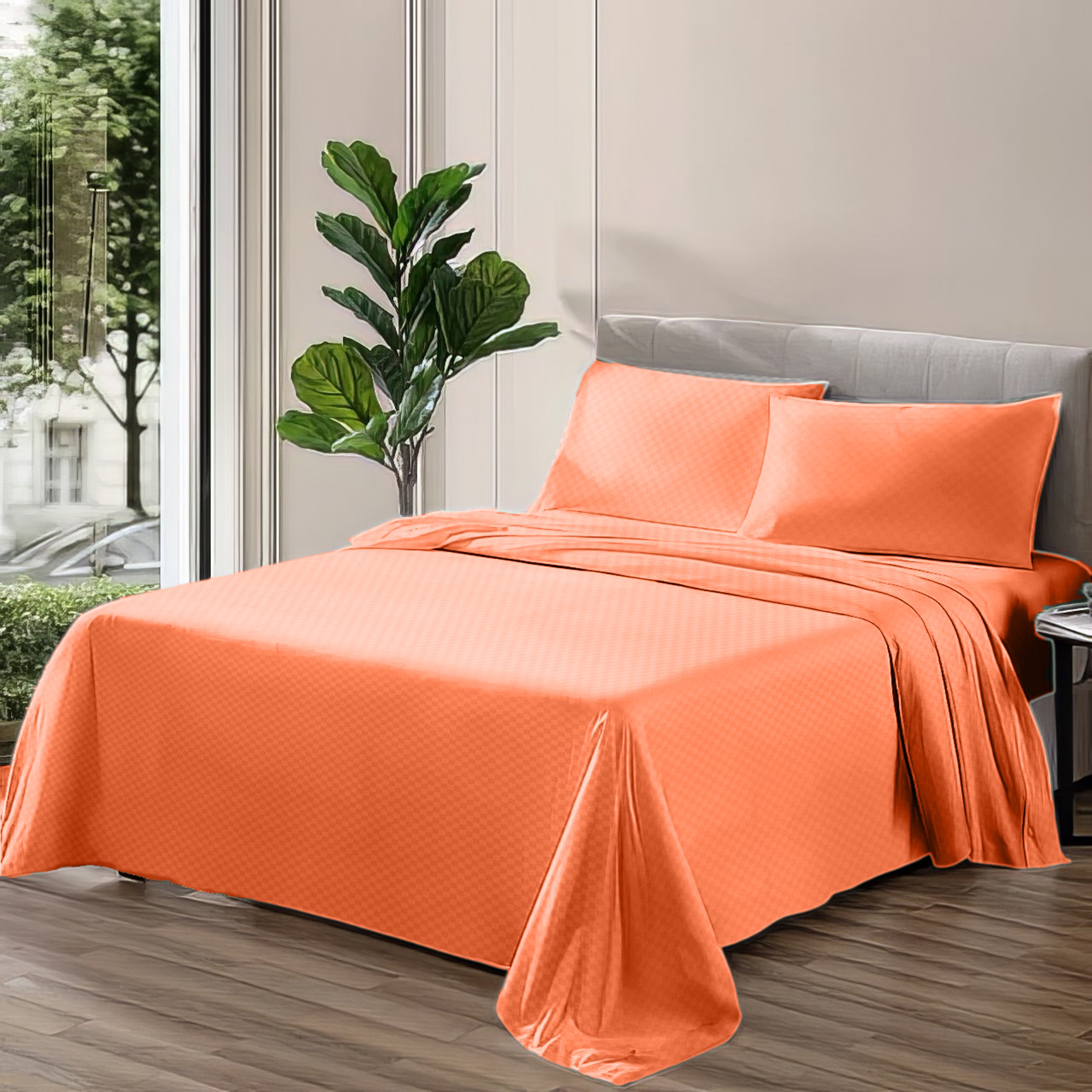 PACHA HOME Embossed Bed Sheet Set Flat Model ESMF
